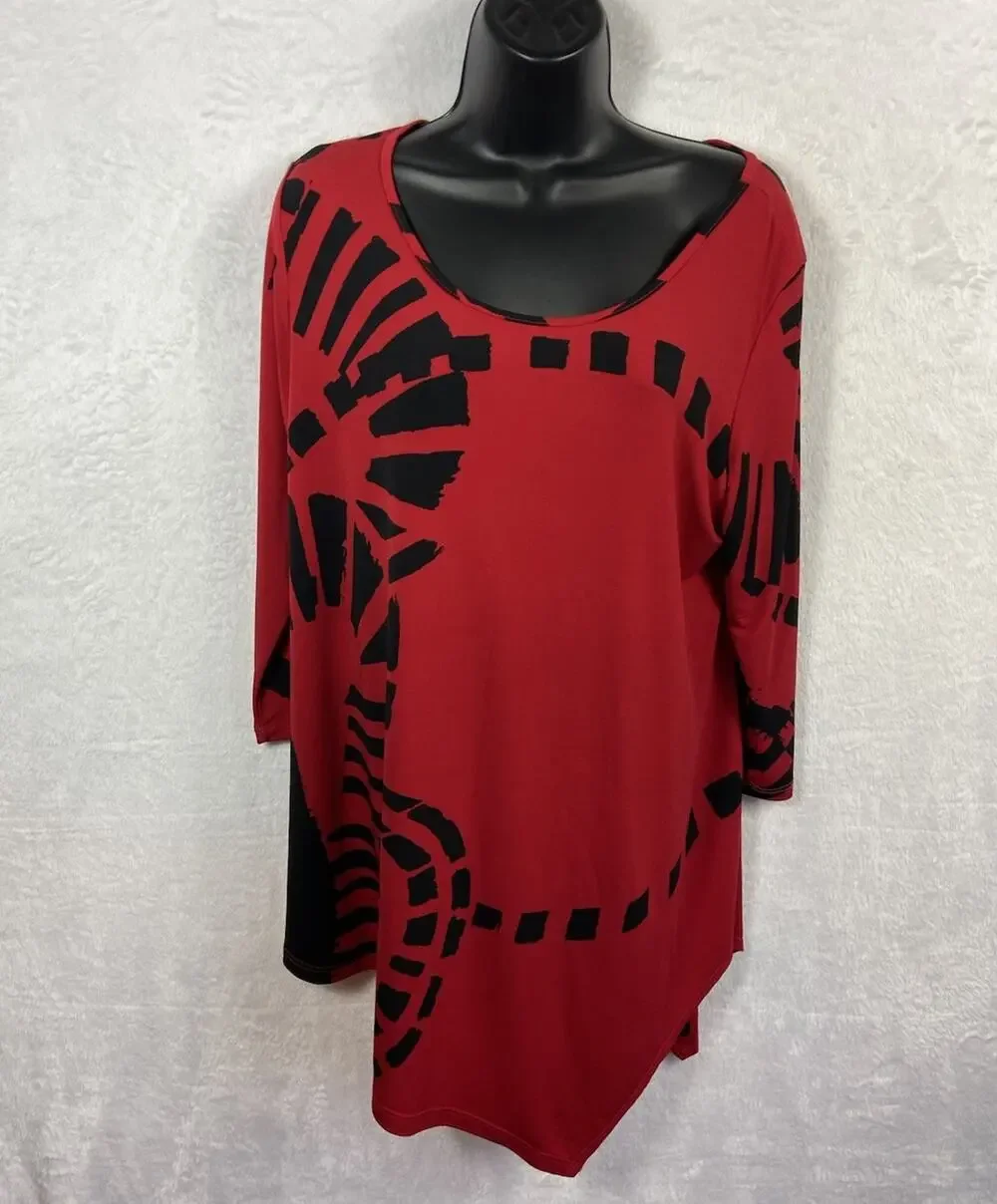 Clara Sun Woo Tunic Top Women’s Assymetrical Hem M